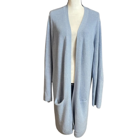 Old Navy light blue open front long cardigan XXL Tall - Picture 3 of 9